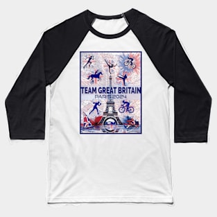 Team Great Britain - Paris 2024 (Version 2) Baseball T-Shirt